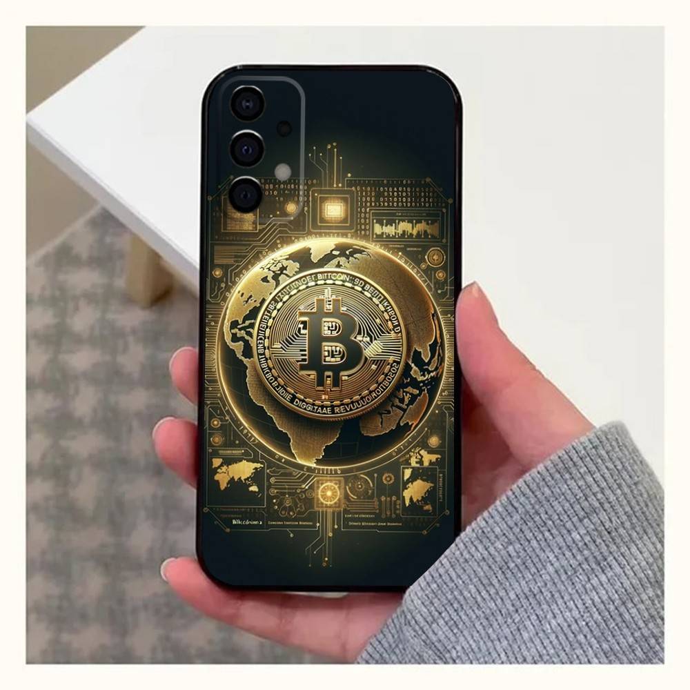 

Bitcoin Phone Case For Samsung Galaxy A20,A21s,A22,A31,A32,A52,A53,A72,73,A80,A91 Soft Black Cover Samsung a11