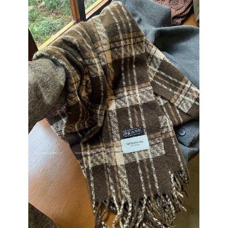 

Осенне-зимний новый клетчатый шарф с цветными блоками для женщин, утолщенный и теплый для пар, шарф для студентов, высококачественный и универсальный 200*45cm