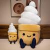 Ice Cream Plush Pillow 30/60/100cm Cute Stuffed Doll for Girls Lumbar Nap Support Soft Hugging Body Pillow for Bed Dorm