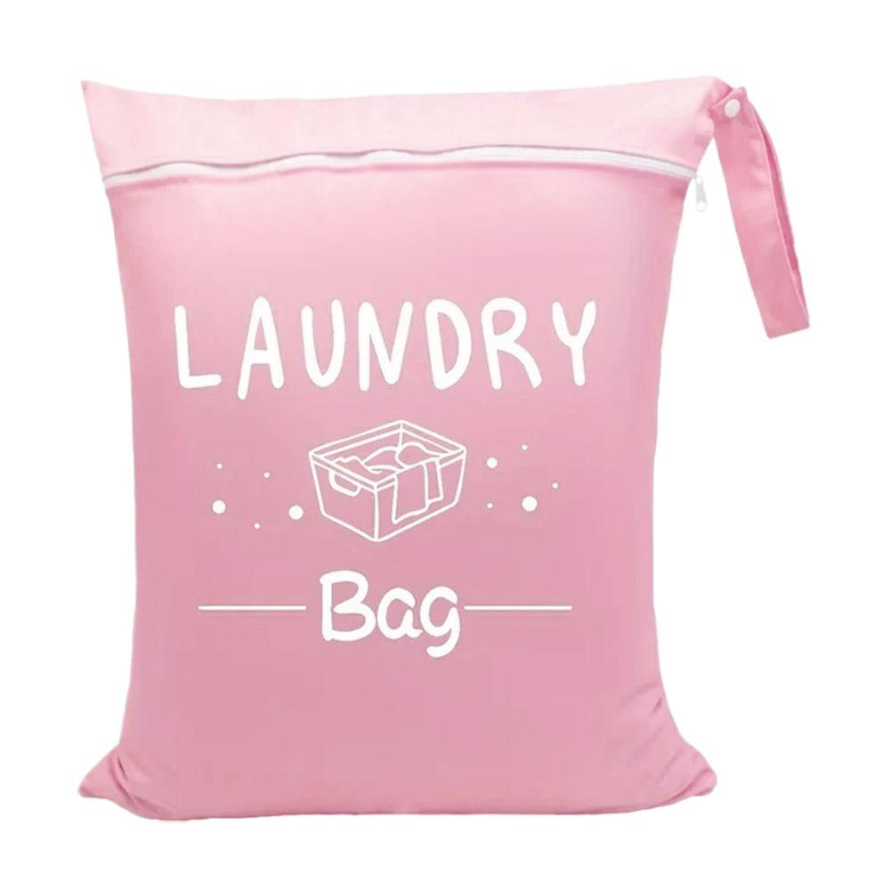 Waterproof Travel Laundry Bag Wet Dry Organizer Pouch with Zipper Hanging Strap Portable Storage Bag