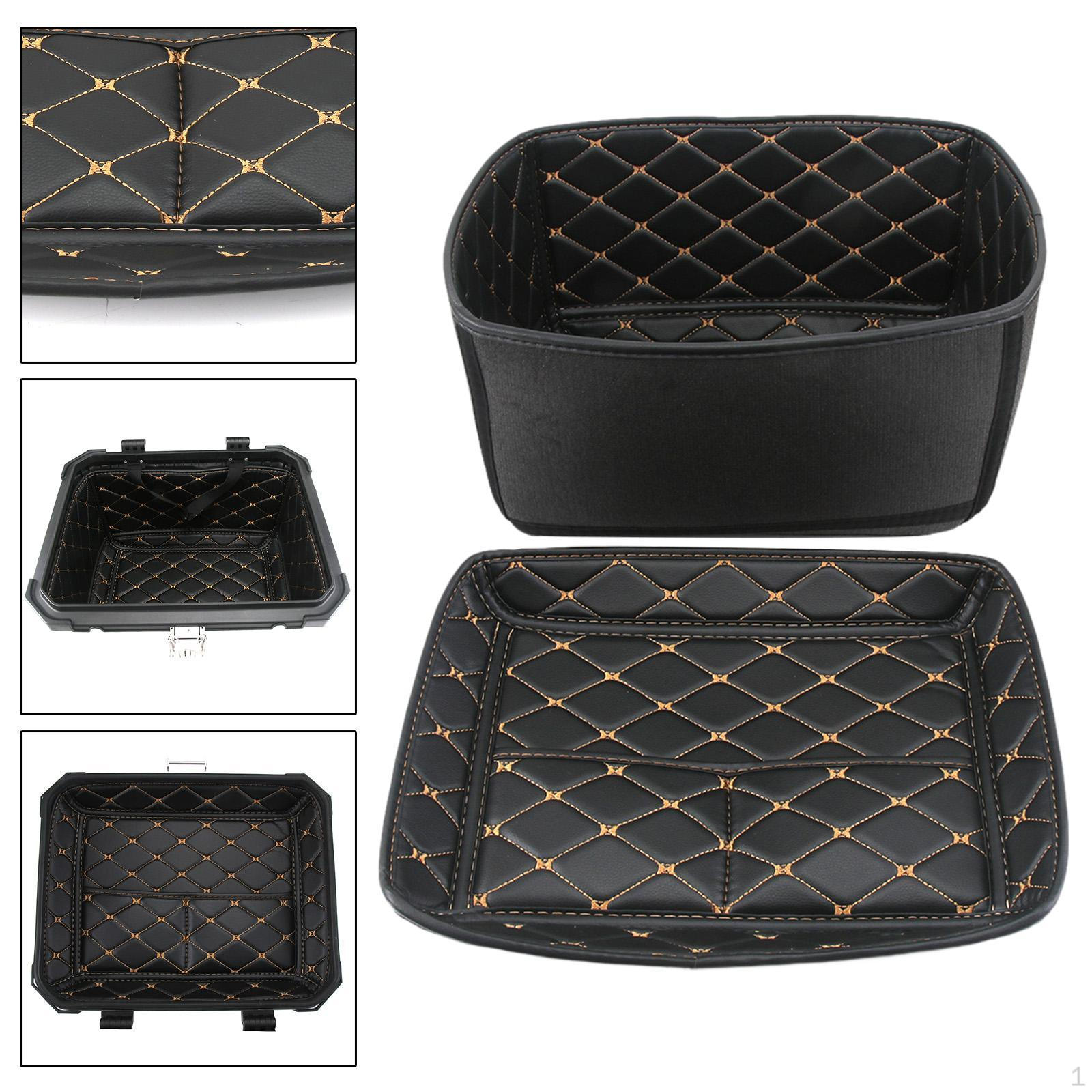 

Motorcycle Rear Tail Pad Portable Sturdy Accessories Lightweight PU Replace Luggage Box Inner Trunk 36L