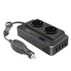 Invertor auto 200w 12v la 220v convertizor de tensiune cu afișaj digital LED inteligent în timp real, priză UE