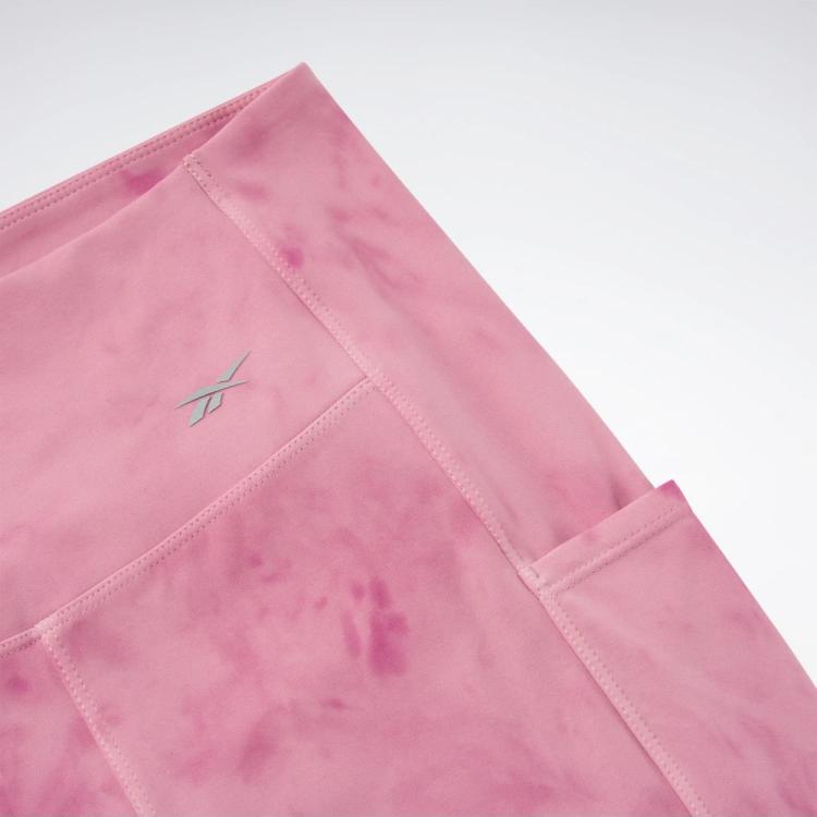 Reebok Fashion Casual High-Waisted Stretch Sports Pants Women Bottoms Pink 23RCS608WGF0