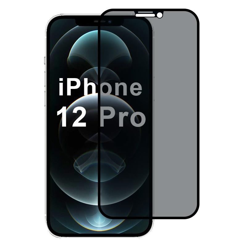 

For iPhone 12/12 Pro Anti-Spy Screen Protector 2.5D Silk Printing Film Guard Type A