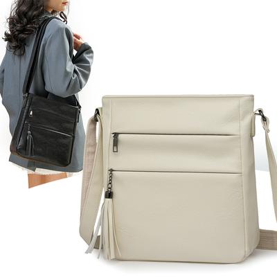 Women's Tassel Bag PU Shoulder Crossbody Bag Coin Purse Mobile Phone Bag