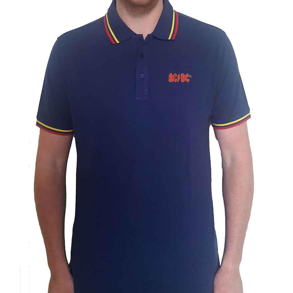 

AC/DC Classic Logo Navy Blue Polo Shirt - NEW Unisex T-Shirt L