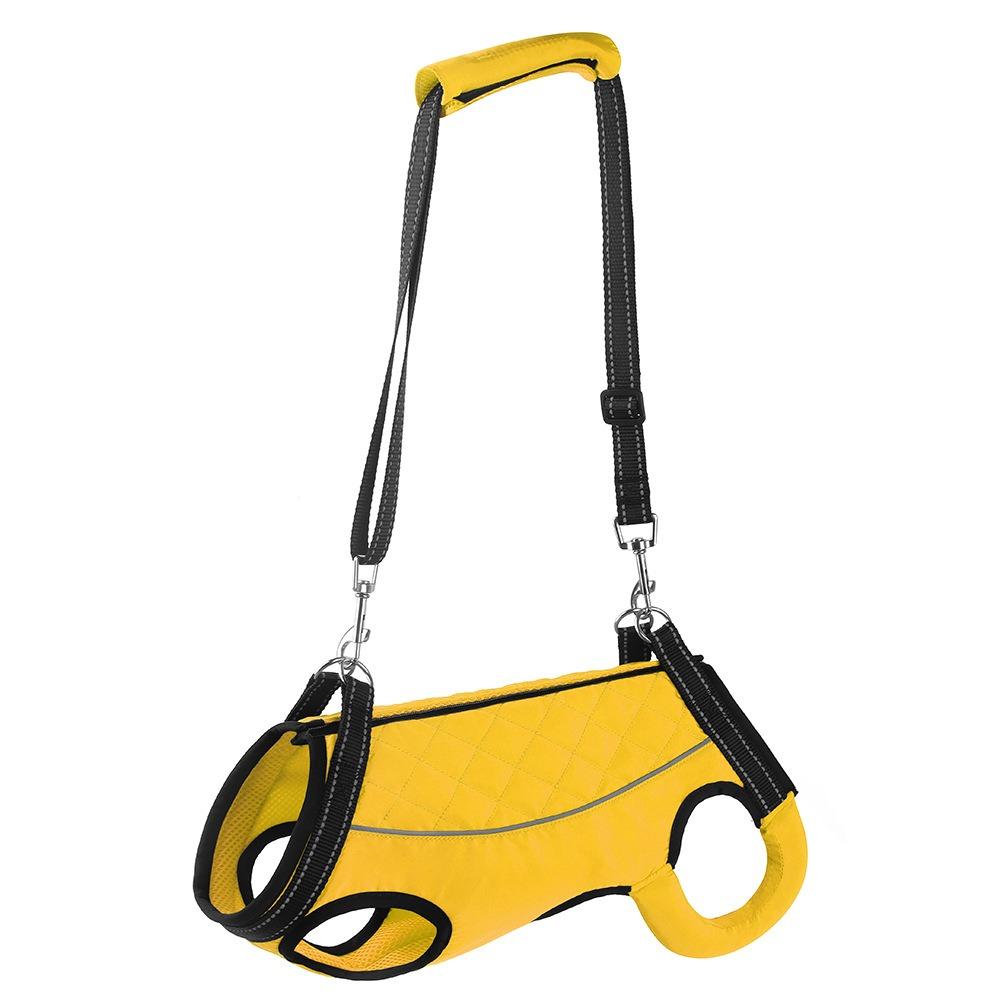 

Thicken Handle Dog Sling Carrier Adjustable Strap Pet Walking Aid Straps Walking Dog XS жёлтый