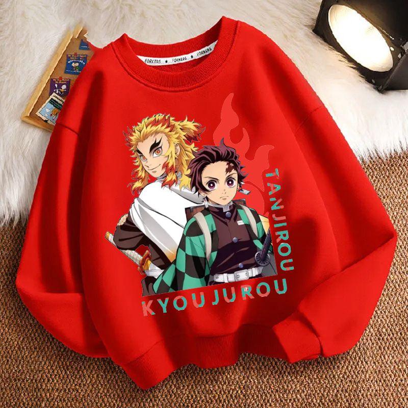 Children's Fashion Demon Slayer Hoodie, Spring and Autumn Boys' and Girls' Casual Long-sleeved Jacket
