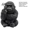 Trendiges Spoof-Geschenk für Freunde Lustige Mittelfinger-Gorilla-Statue Harz Sitzende Schimpansen-Figur Miniatur-Gestenfigur Tier-Skulptur