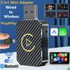 2026 Wireless Carplay Android Auto Adapter Plug&Play CarPlay AI Box BT Wireless Dongle for OEM Wired CarPlay/Andriod Auto Cars