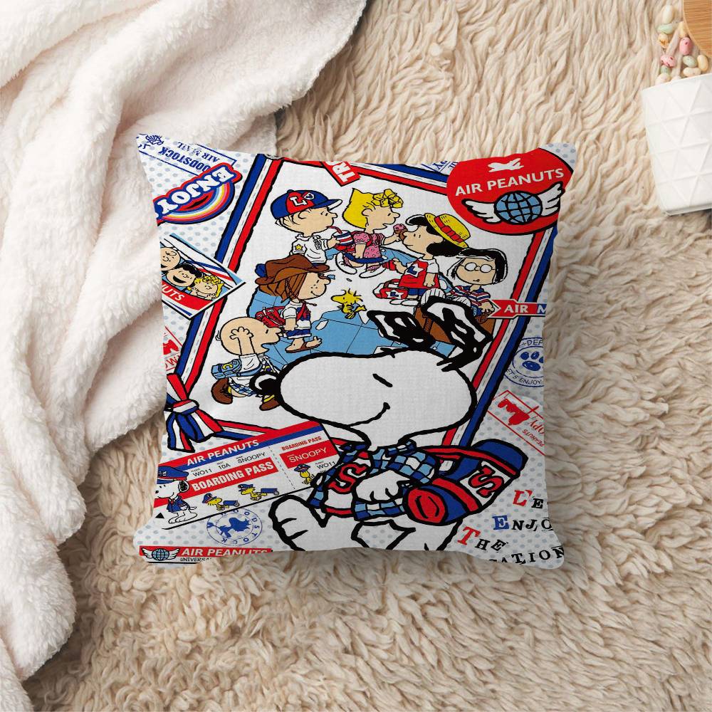 The S-Snoopy Show Cushion Cover Inches Farmhouse Decor Home Throw Pillow Covers For Couch Decorations