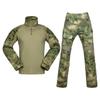 Military Style Camo Long Sleeve Tactical Uniform Set Breathable Cotton Blend Men Women Outdoor Training