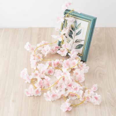 5PCS Artificial Cherry Blossom Flower Vines Silk Cherry Blossom Garland 187cm Hanging Flowers Garland Outdoor for Wedding Party Home Garden Arch Decor