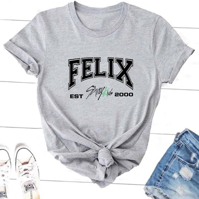 

Футболки с участниками Stray Kids ZX TEE Футболка в корейском уличном стиле Футболка с графикой K-pop концерта SKZ Бан Чан Чанбин Ли Но Группа Музыкальная футболка S