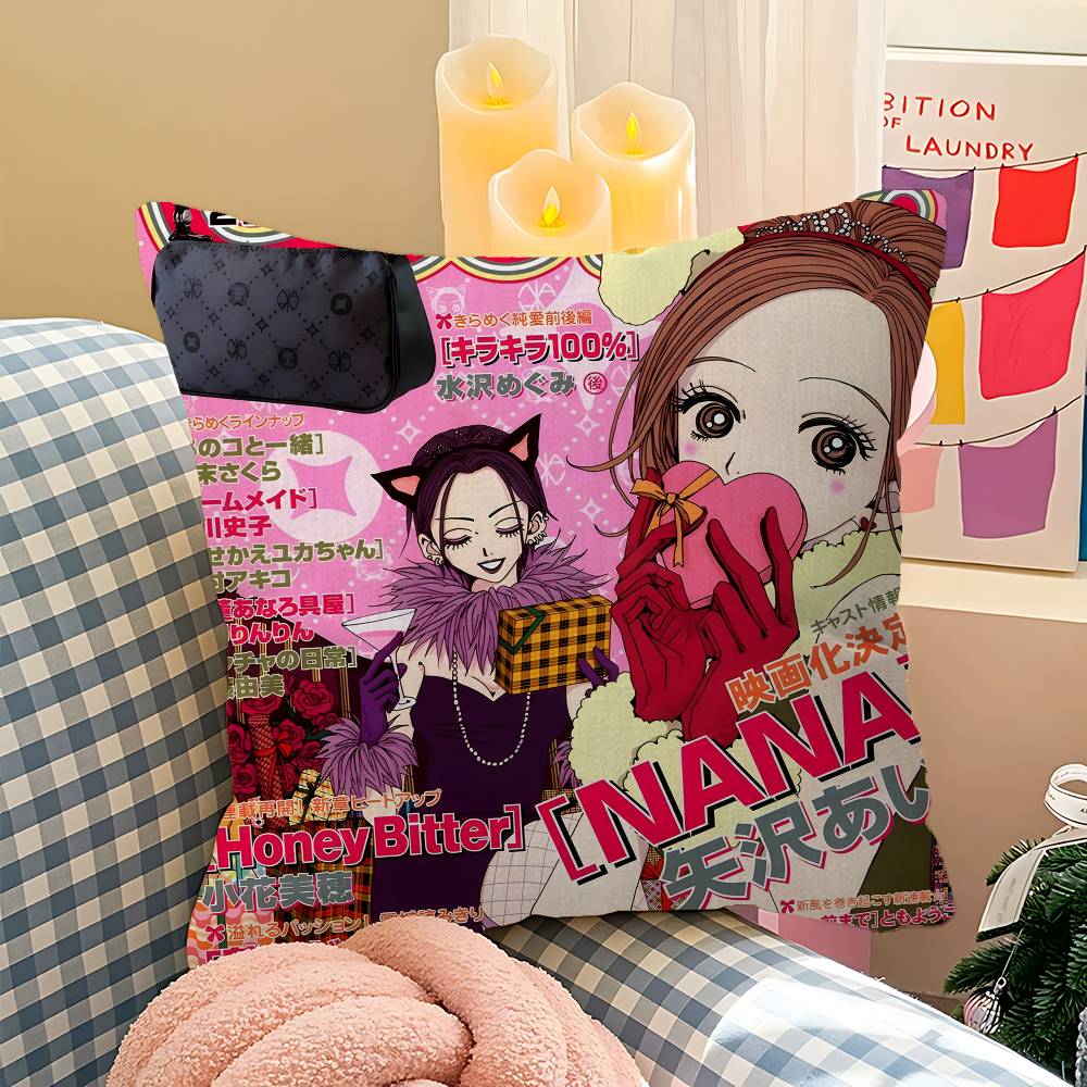 NANA Pillow Anime Pillow Sofa Bed Head Pillow Cover Cushion Cover 45x45 Cm Fashion
