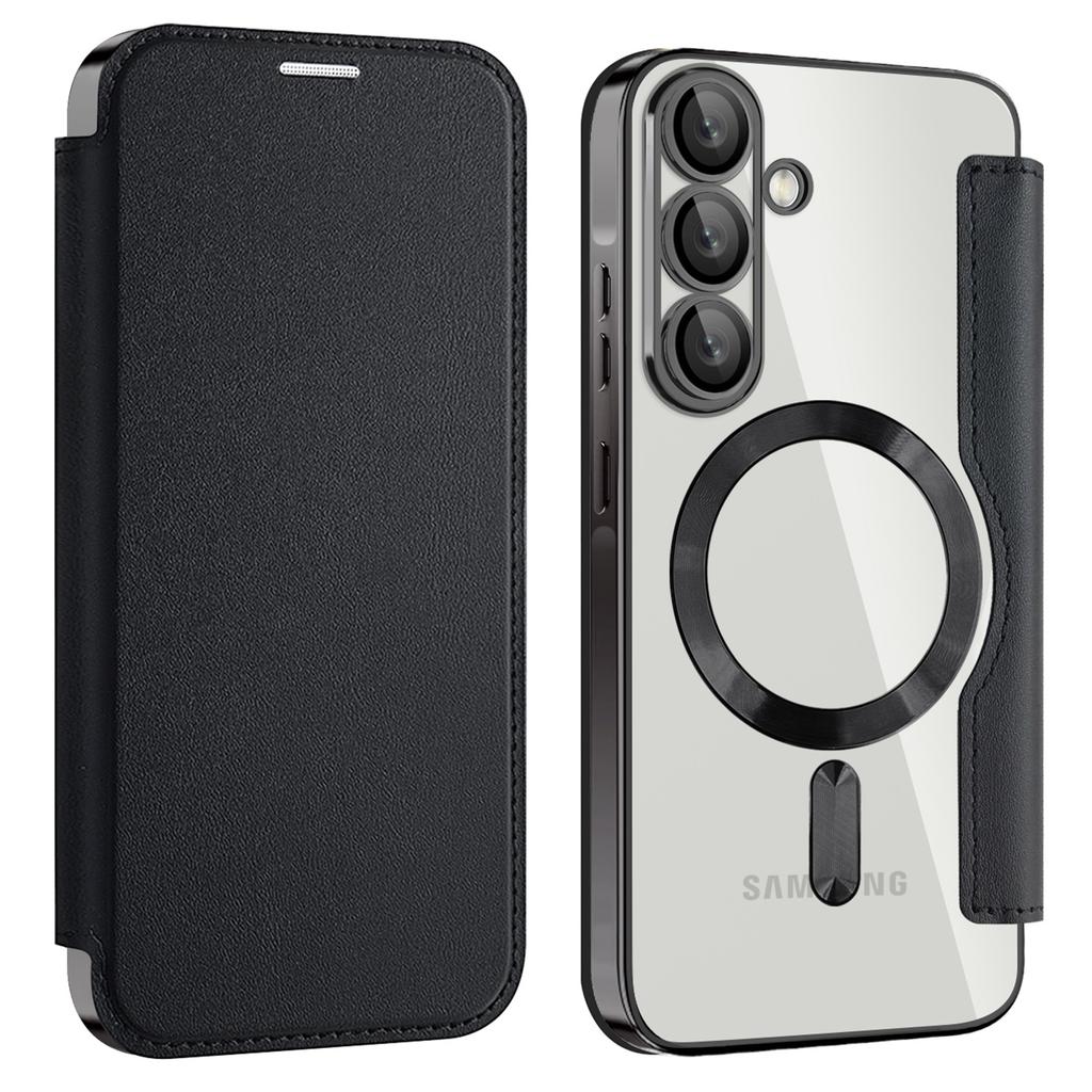 Pro Samsung Galaxy A56 5G pouzdro Kompatibilní s MagSafe Blokování RFID Kožený kryt na telefon