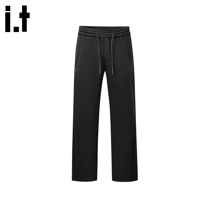 :CHOCOOLATE Men's Pleated Straight-Leg Casual Pants