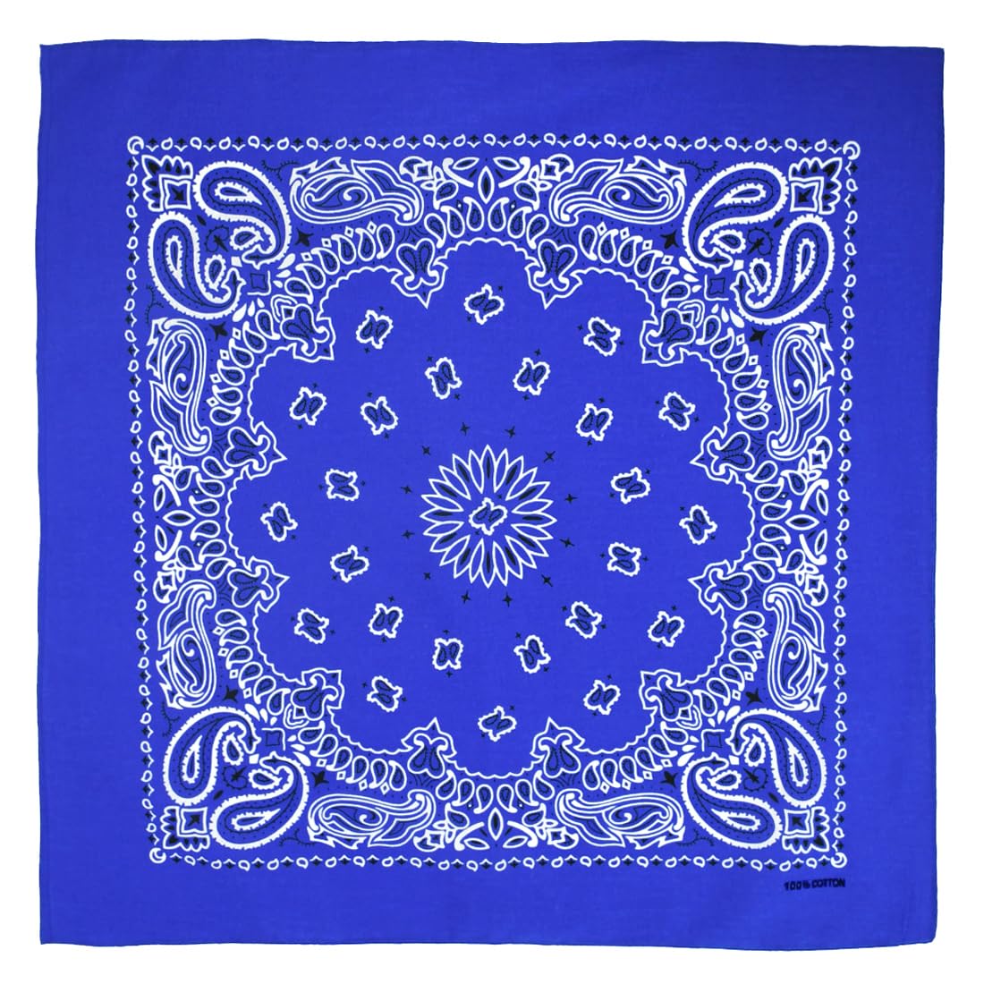 Trifong bandana blue paisley adult bandana handkerchief stylish 100% cotton cashew pattern unisex men s 55cm x 55cm blue