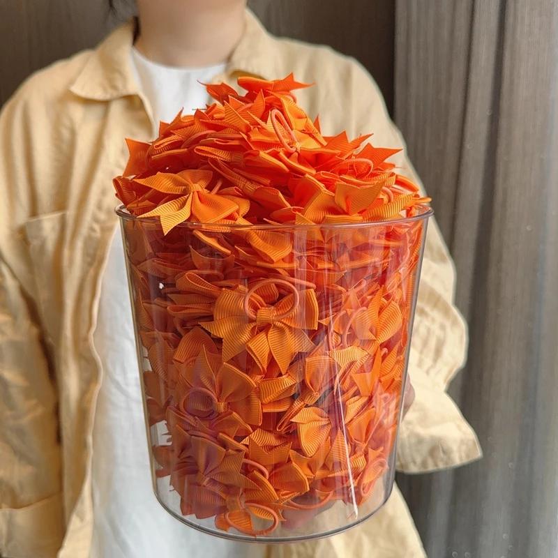 5/10/20Pcs Mini Solid Bows Elastic Hair Bands Kids Girls Small Rubber Band Hair Rope Ponytail Holder Headwear Hair Accessories