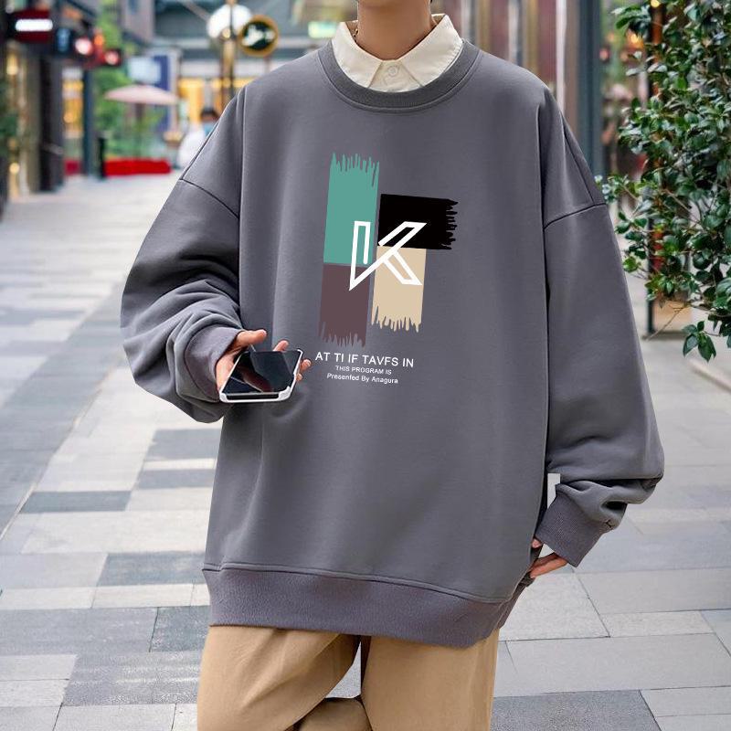 Moletom masculino de veludo grosso e pesado - Outono/Inverno Retro Trendy Hong Kong Style Couples Jacket