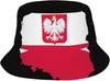 Sombrero de Cubo Bandera de Polonia Vintage para Mujeres Hombres Unisex Gorra de Sol Plegable para Exteriores Sombrero de Pescador Polaco Ropa para la Cabeza