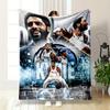 "Kyrie Irving Dallas Mavericks Basketball Art Warm Quilt- Flannel Blanket for Bedroom, Living Room, Sofa, and Nap