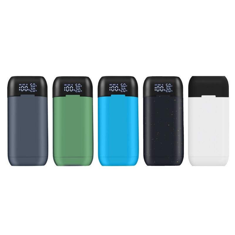 Battery Storage Case for 21700/20700/18700/18650 Cells with Quick Charging and Real Time Screen Display luce di colore blu