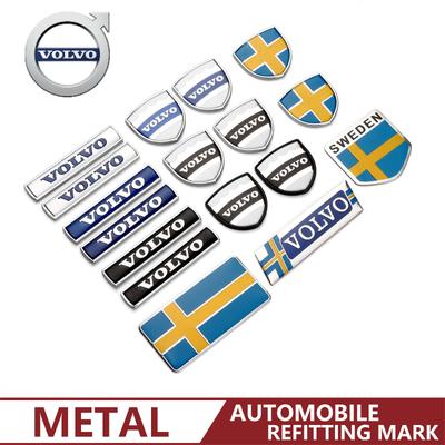 For Car Accessories 3D Aluminum Emblem Badge Car Stickers Decal For Volvo Xc60 Xc90 V40 V60 S60 V50 V90 S80 C40 XC40 V70 X