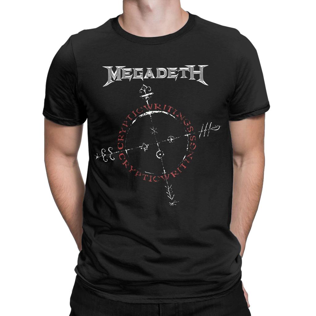 Men T-Shirts Heavy Metal Megadeths Funny 100% Cotton Tee Shirt Short Sleeve  T Shirts Round Neck Tops Gift Idea