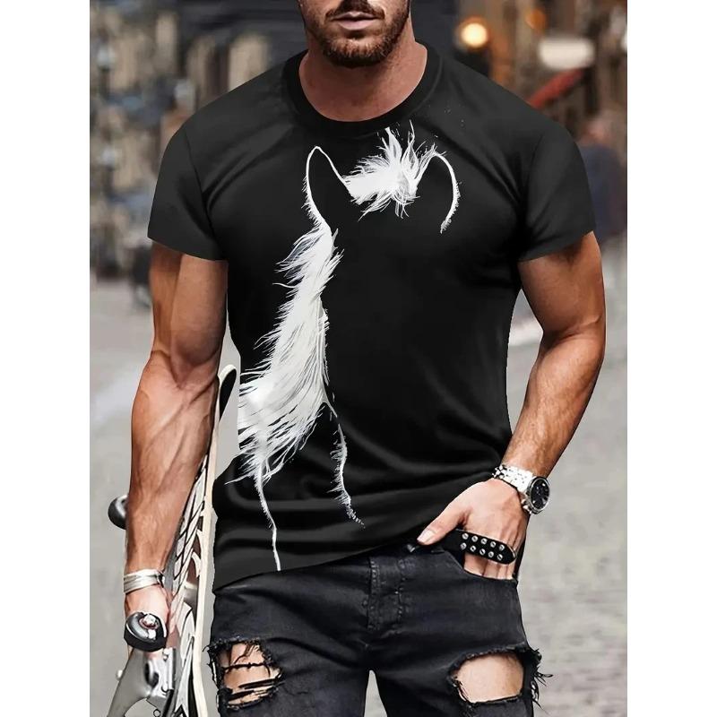 Men's T-Shirt 3D Tiger Print Tees Animal Print Tops Fashion Men Animal Pattern T Shirt Oversized