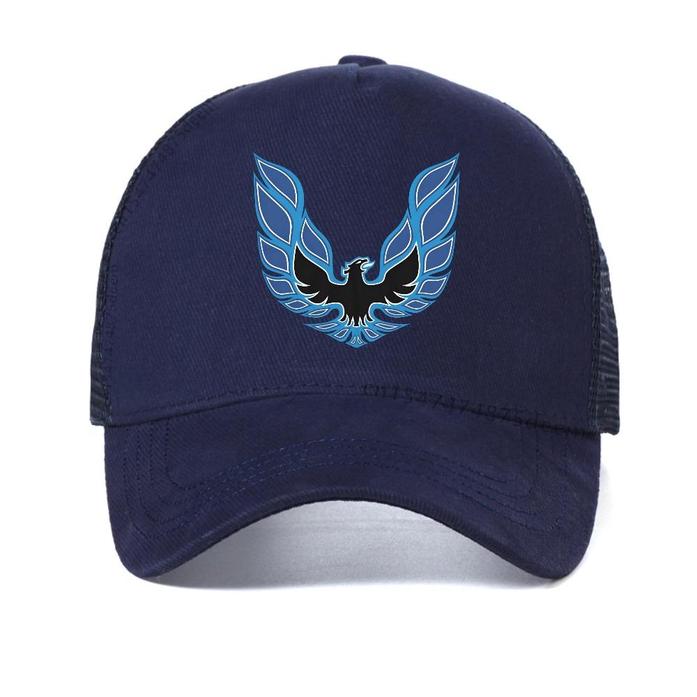 Blue Trans Am Firebird Print Baseball Cap Fashion Vintage Style Mesh Sun Hat Outdoor Casual Adjustable Trucker Hats