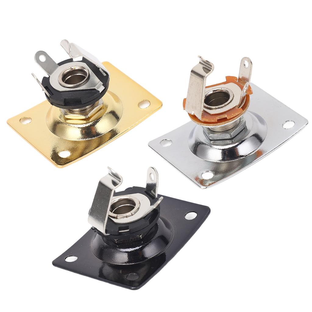 Gitarrenausgangsbuchsenplatte Quadratische Form Kompakte Metallgitarrenbuchsenbuchsenplatte für Telecaster