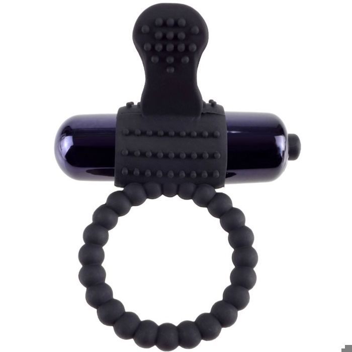 COCKRING PERLÉ VIBRANT NOIR - FANTASY de PIPEDREA