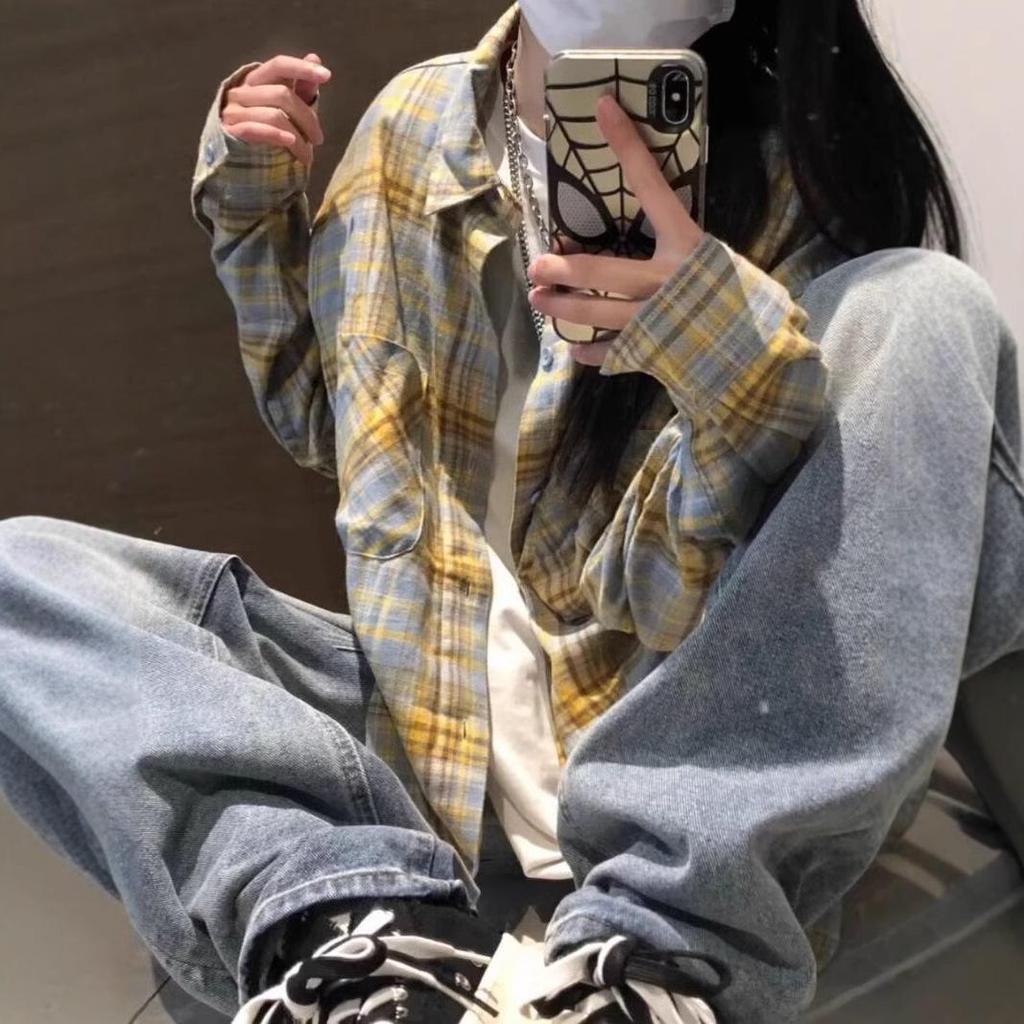 2025 Retro Plaid Men's Loose Oversize Shirt - Spring/Autumn High-End Top