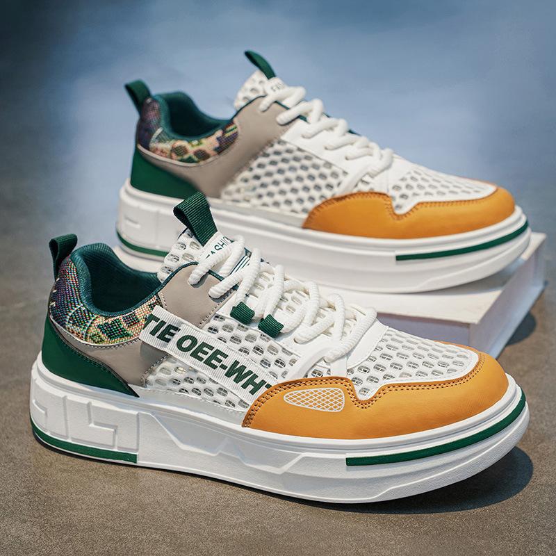 Men s shoes mesh shoes breathable thin casual sports mesh lightweight summer men s board shoes trendy shoes 39