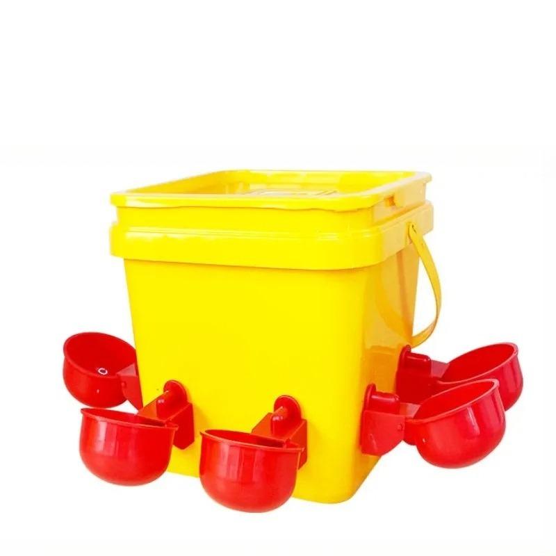 Chicken Drinking Cup Automatic Drinker Chicken Feeder Plastic Poultry Waterer Drinking Water Feeder for Chicks Duck Goose Quail
