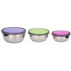 Stainless Steel Sl Bowl Set, Food Storage Container Kitchen Tool, S,M,L,   , Idl for Household Kitchen, Students,  Workers, Storage Bowl wi