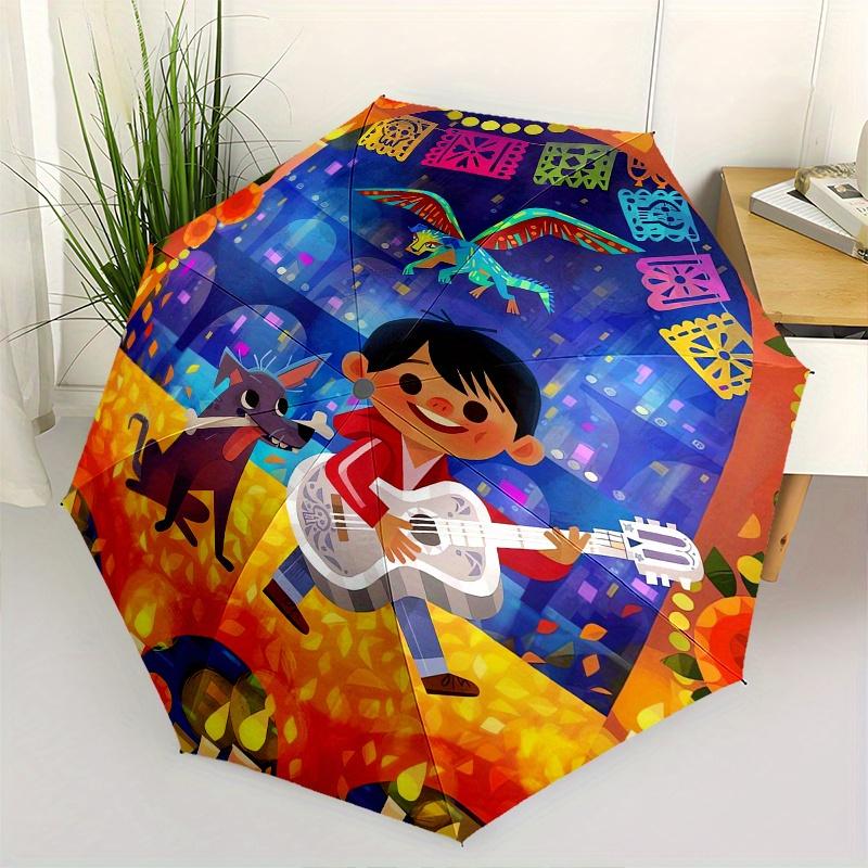 

COCO Automatic Folding Umbrella - Simple 8-Rib Design, Bright Cartoon Pattern, Durable Iron Frame, Suitable For Travel, Outdoor, Beach - Cut