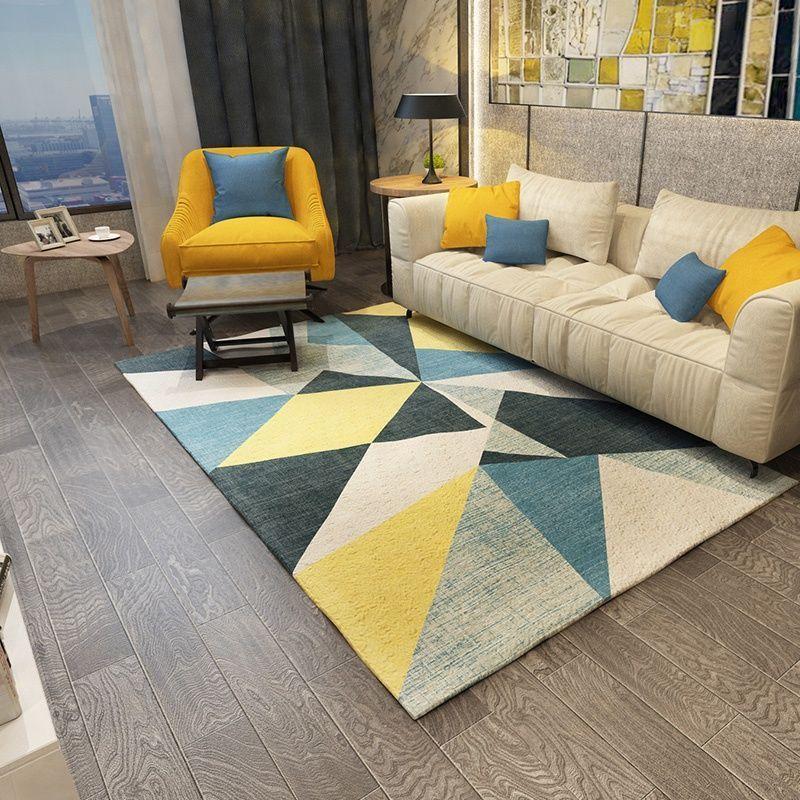 Geometric Pattern, Durable and Soft Large Area Mat for Bedroom Living Room Indoor/Outdoor Decorative Floor Mat In Various Sizes