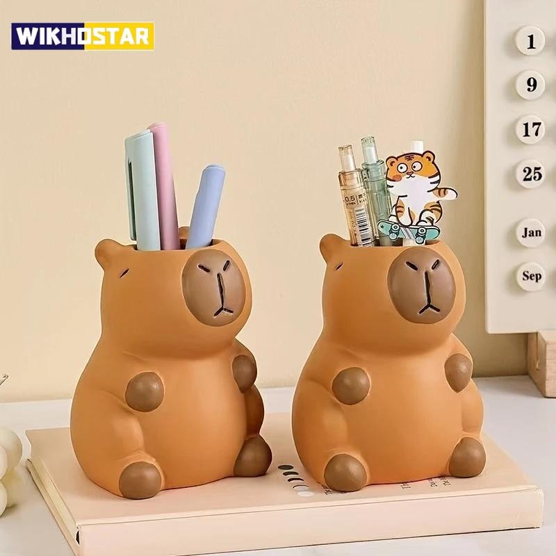 Cute Pen Holder Makeup Brush Organizer Perfect for Office Desk Decor and Creative Storage Solution Pen Holder for Des