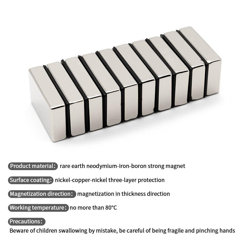 Magnet Neodim Super Puternic 40x25x10mm N35 NdfeB Magnetic Permanent Bloc Magneți Puternici Frigider