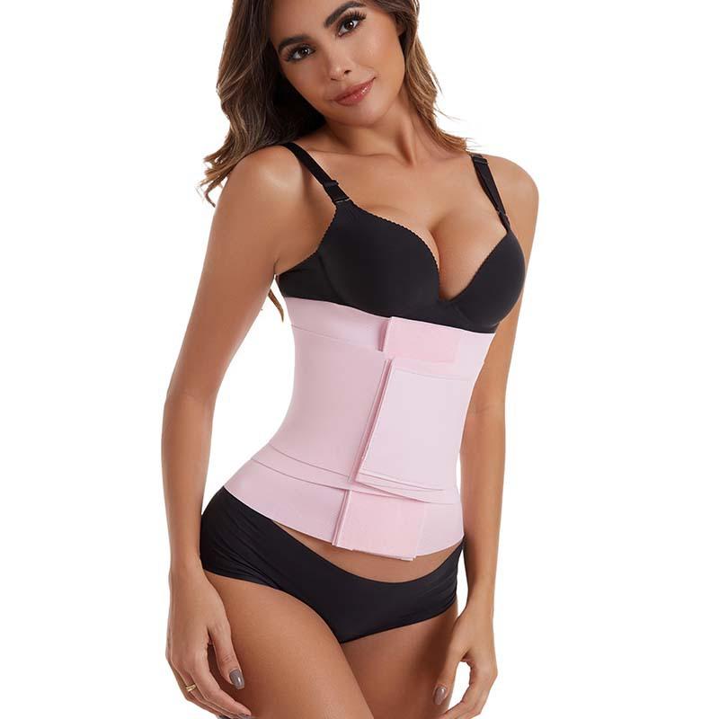 Firm Postpartum Waist Trainer Belt with Triple Reinforcement Abdominal Slimming Shapewear Belt Womens Tummy Control Shapewear Xs розовый