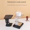 A95I-Electronic Scale Bracket Coffee Scale Rack Stainless Steel Waterproof Coffee Extraction Elevation Mounting Base Black