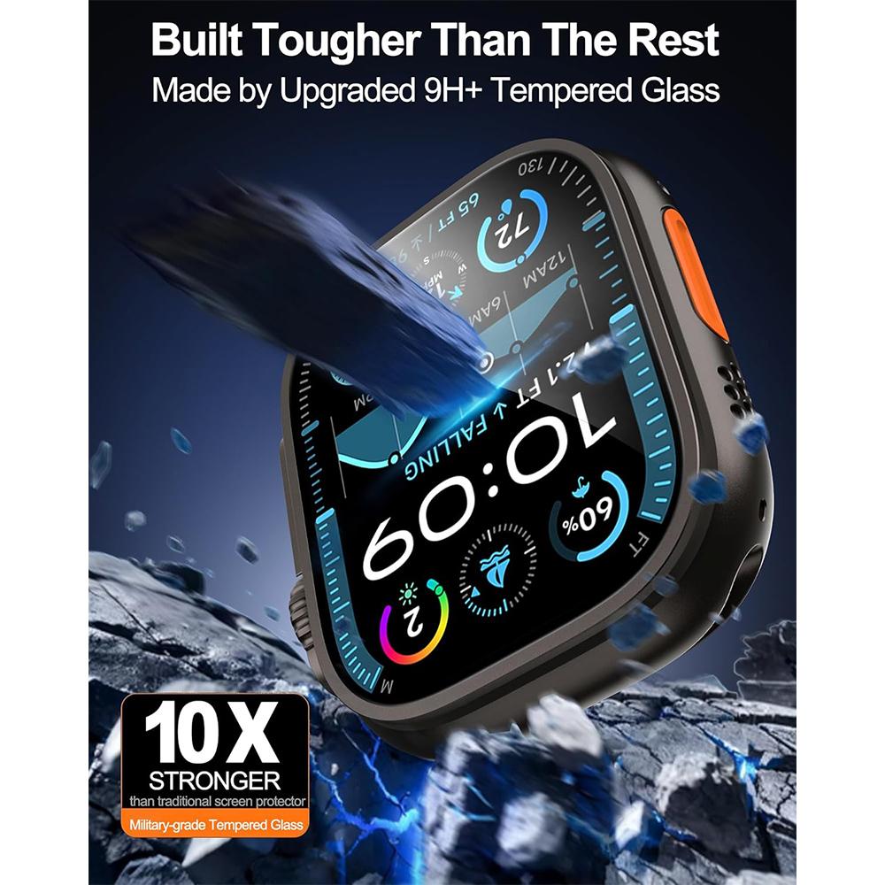 3 sztuki Ochraniacz ekranu do Apple Watch Ultra 3 2 1 49MM 49 MM Ramka instalacyjna z samopozycjonowaniem Szkło hartowane Ochrona Folia ochronna Akcesoria