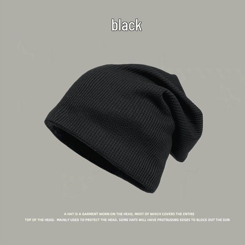 Trendy Men's Knitted Wool Slouchy Beanie for Large Heads - Winter Hip Hop Style