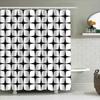 Black White Diamond Pattern Shower Curtain Water-Resistant Fabric Bath Decor Waterproof Privacy Screen 72X84In (180Cm X 213Cm)