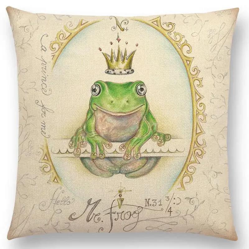 

Классический ретро волшебные животные диван наволочка синий кит сова летучая мышь пчела осьминог винтажный чехол для подушки 66x66cm золотистый