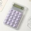 1 Pezzi Calcolatrice per Studenti Display Lcd Schermi Grandi Pulsanti in Silicone 8 Cifre Portatile Studio Calcolatrice Elettronica Materiale Scolastico
