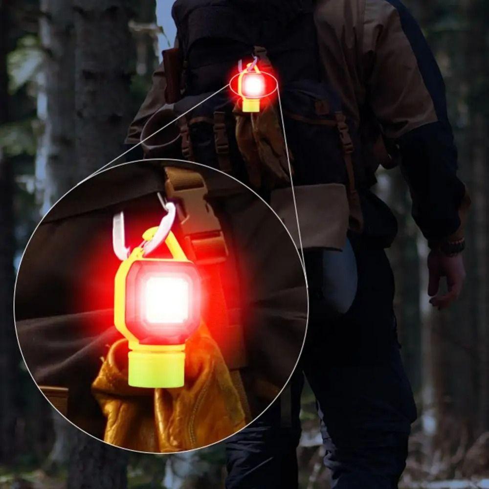 Lightweight Design Keychain Lamp High-Brightness COB USB Charging Flashlight  Daily Travel