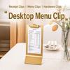 Portable Menu Clip Stand Vertical Order Ticket Holder Durable Receipt Holder  Desktop Use